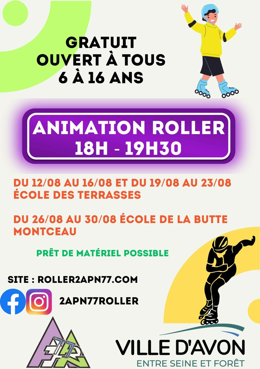 animations rollers août 