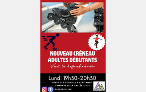 Nouveau créneau adulte débutant 